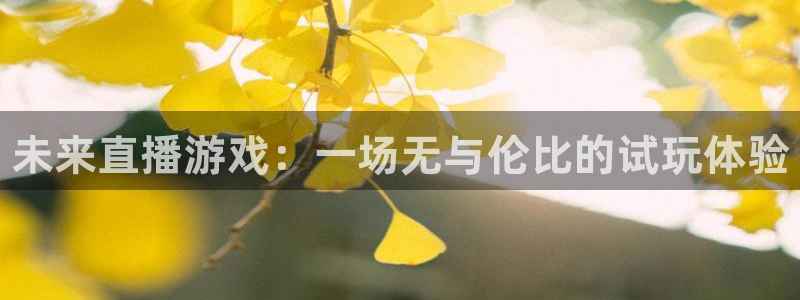 赢咖娱乐官网：未来直播游戏：一场无与伦比的试玩体验