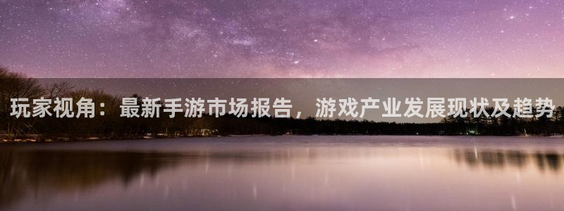 赢咖娱乐官方平台：玩家视角：最新手游市场报告，游戏产业发展现