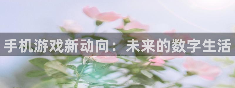 赢咖娱乐线路测试：手机游戏新动向：未来的数字生活